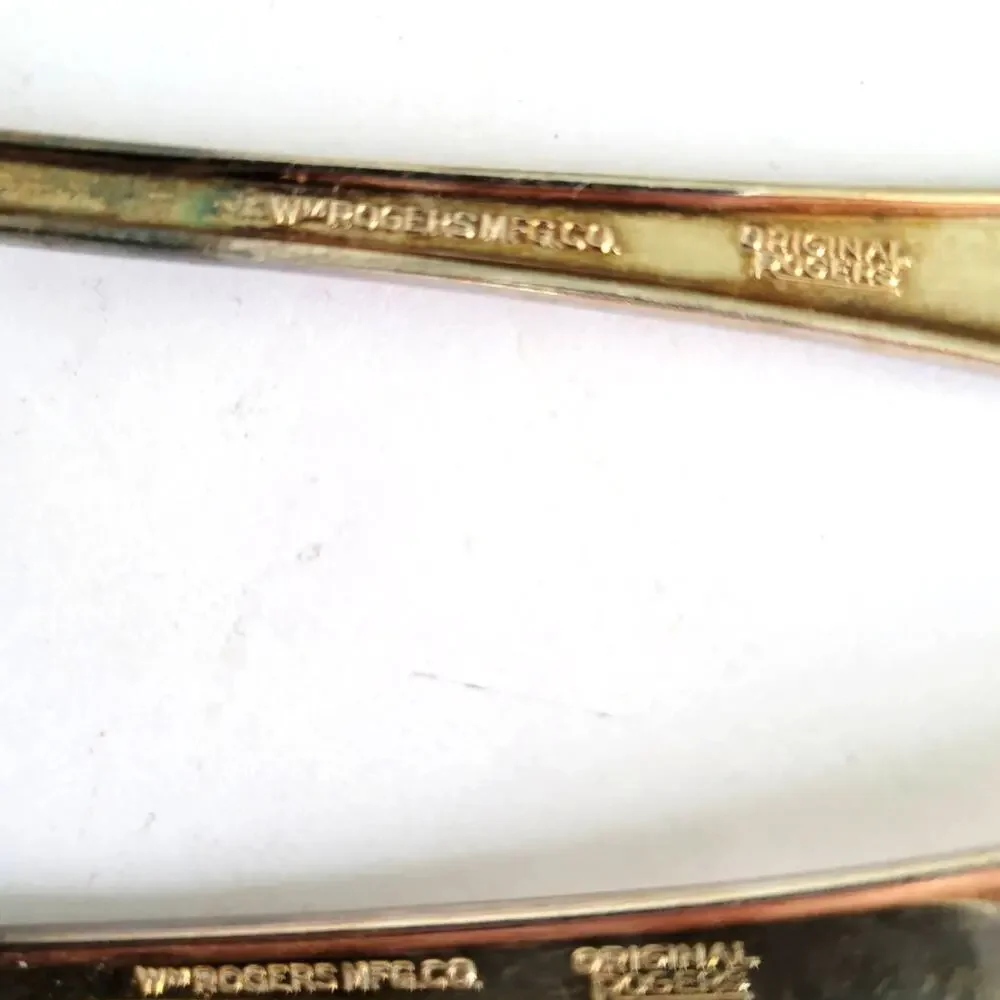 WM Rogers MFG Co Spoon Fork Original Rogers Silver Plate Cottagecore Art Nouveau